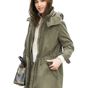 Banana Republic Army Green Oversized Military Jacket